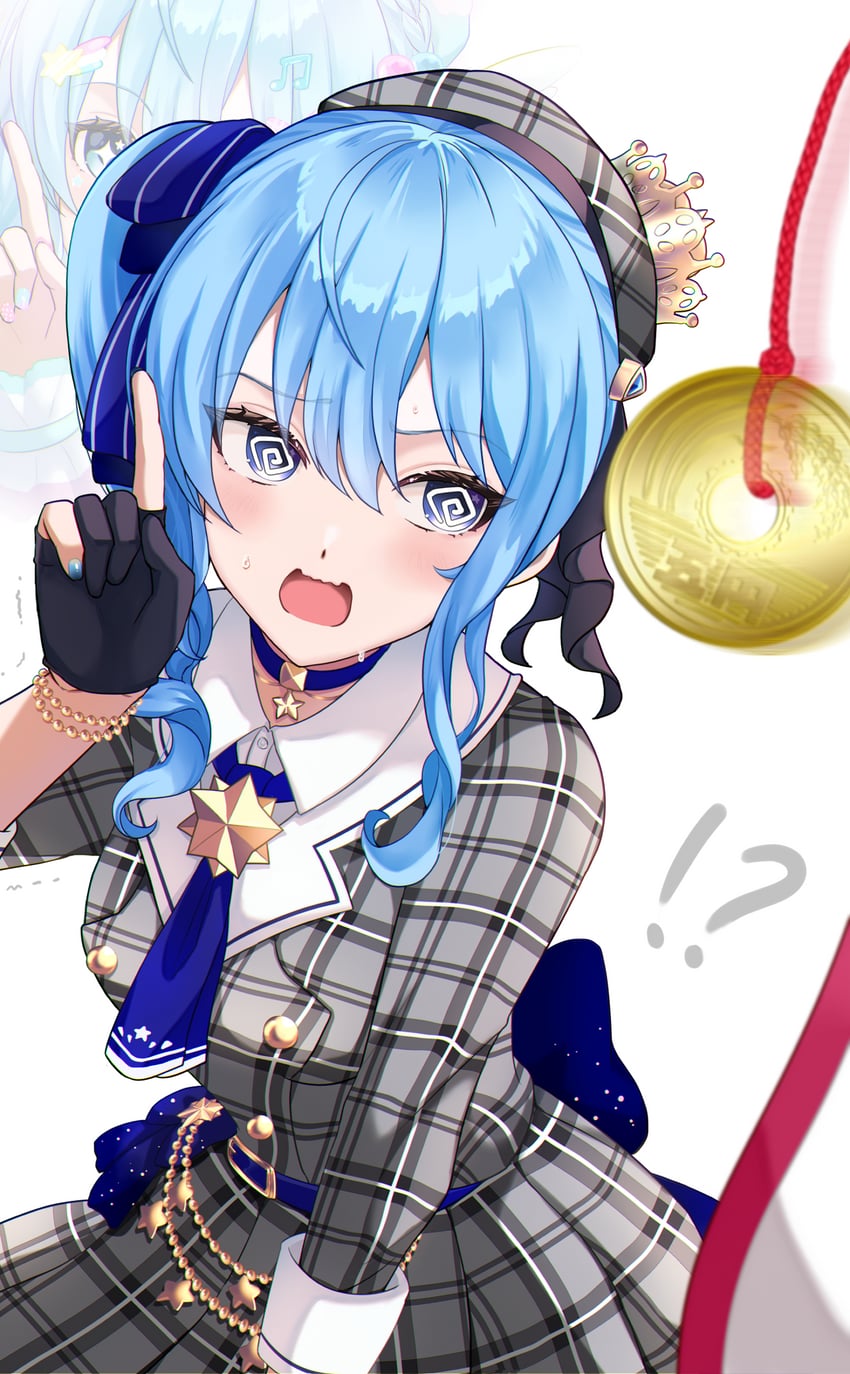 hoshimachi suisei and super idol comet-chan (hololive) drawn by kudoukudokudo