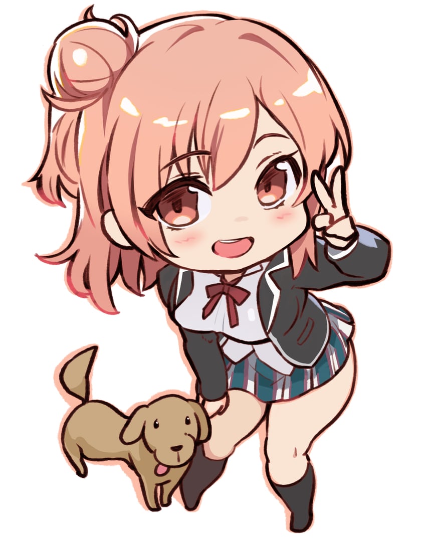 yuigahama yui (yahari ore no seishun lovecome wa machigatteiru.) drawn by ookuma_nekosuke