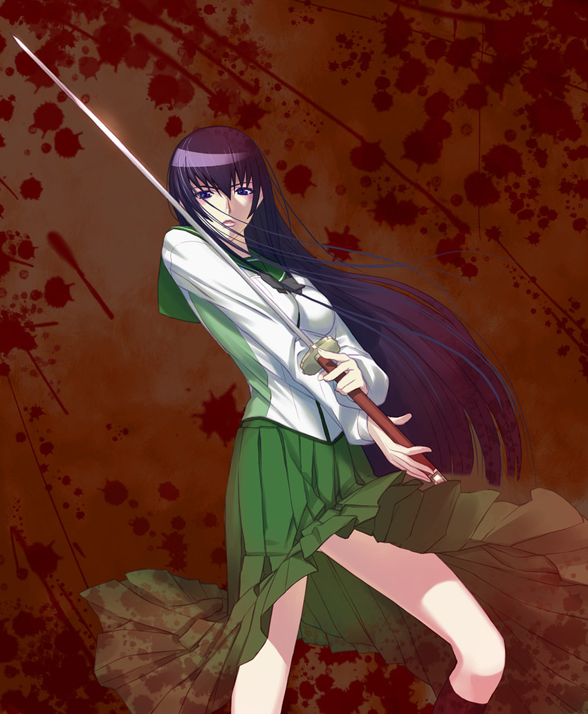 busujima saeko (highschool of the dead) drawn by sakamoto_mineji