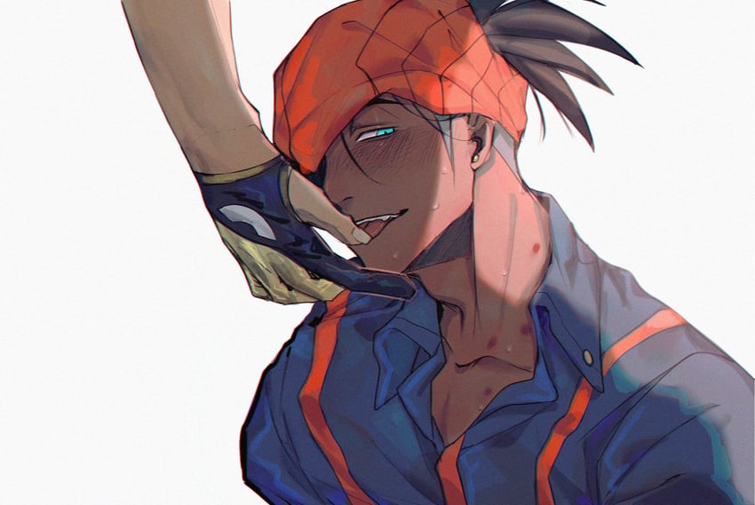leon and raihan (pokemon and 1 more) drawn by chiyo_(miichiyochin)