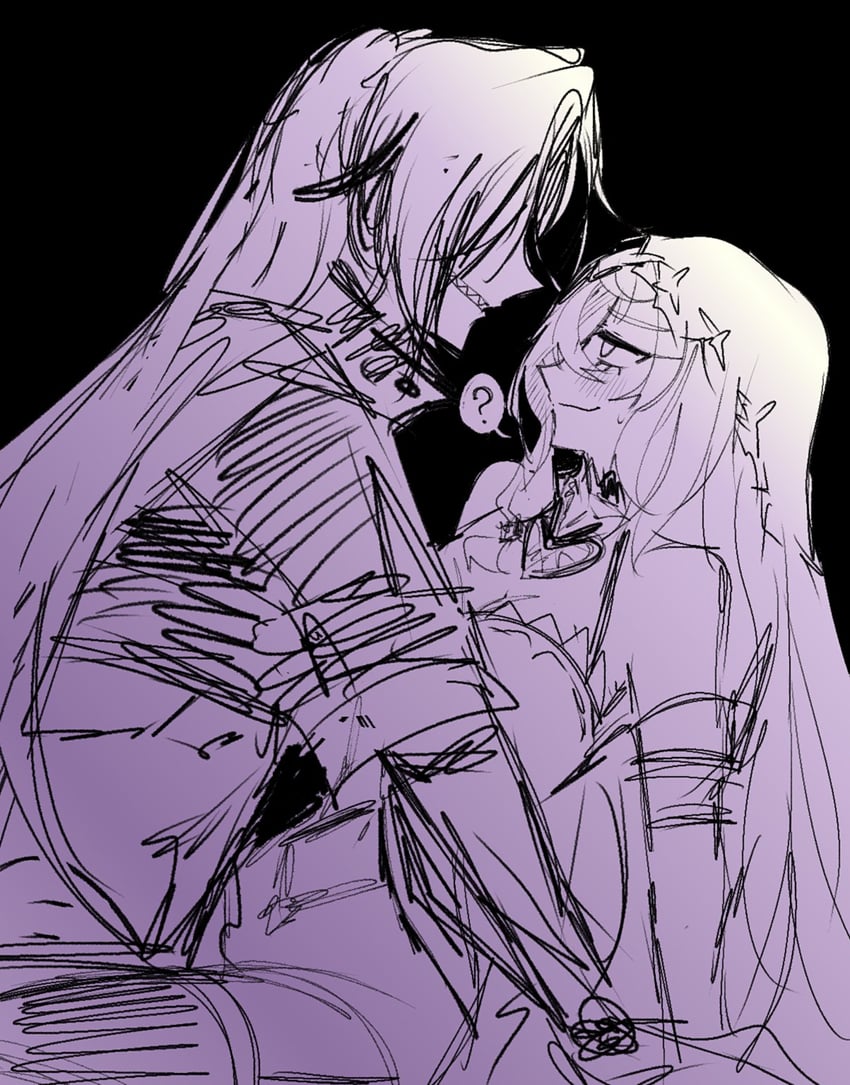 black swan and boothill (honkai and 1 more) drawn by violetsky470