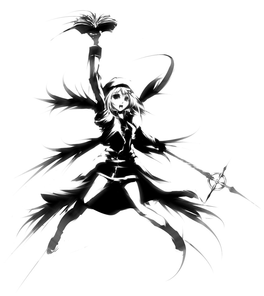 yagami hayate, schwertkreuz, and tome of the night sky (lyrical nanoha and 3 more) drawn by mohomen