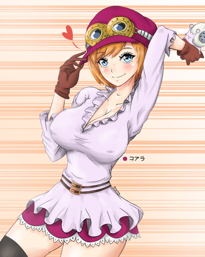 koala and den den mushi (one piece) drawn by keikyu_(tiltedcube)