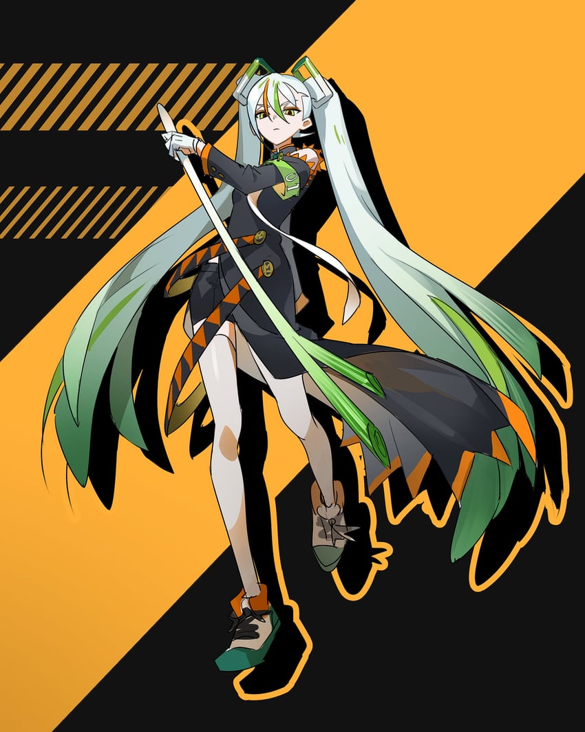 hatsune miku and fighting miku (pokemon and 2 more) drawn by muksal