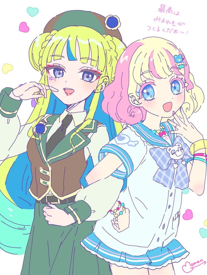 amauri miruki and kokoa remon (pretty series and 1 more) drawn by momokan_(mmkn100)