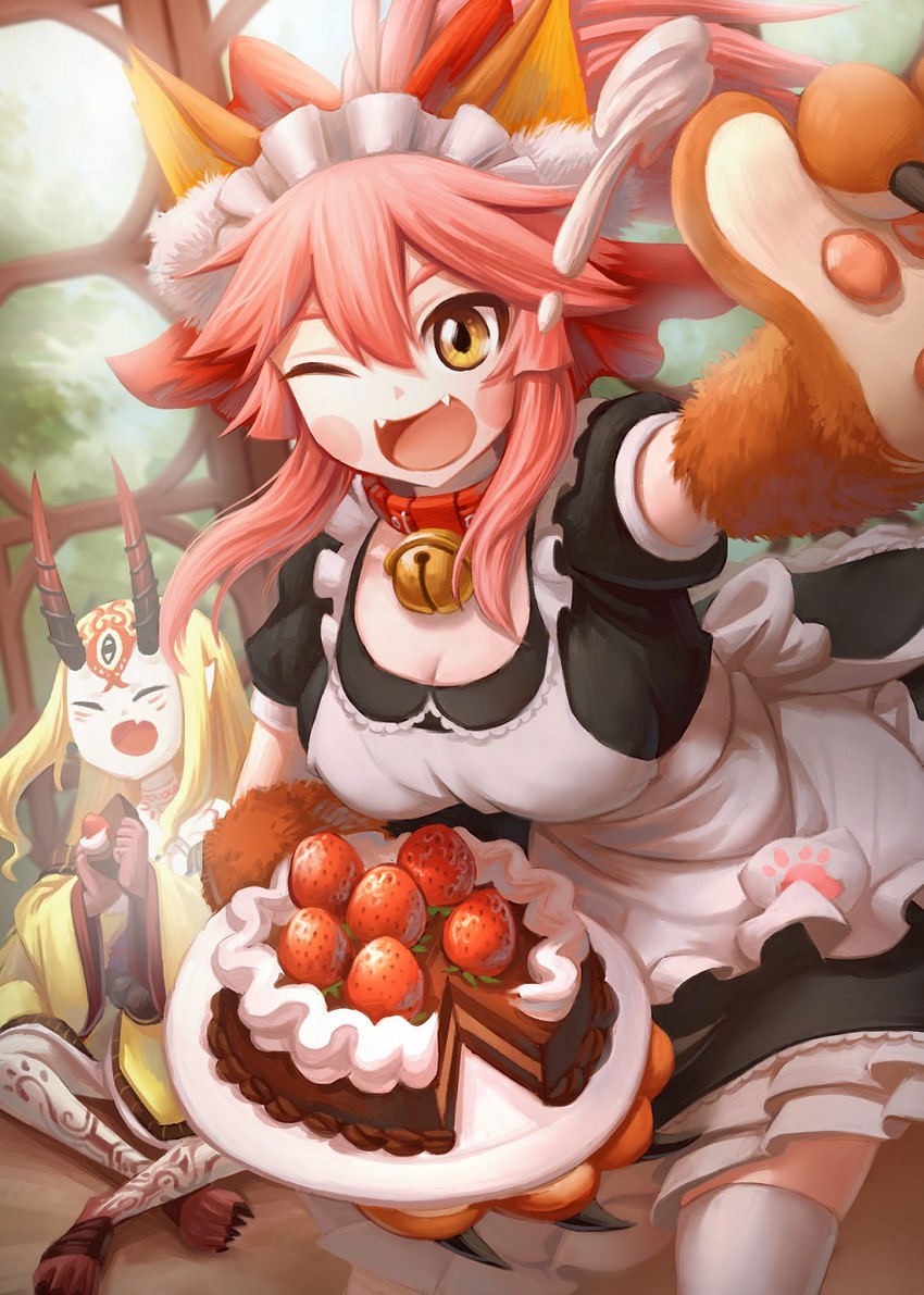 tamamo, tamamo cat, and ibaraki douji (fate and 1 more) drawn by gooster