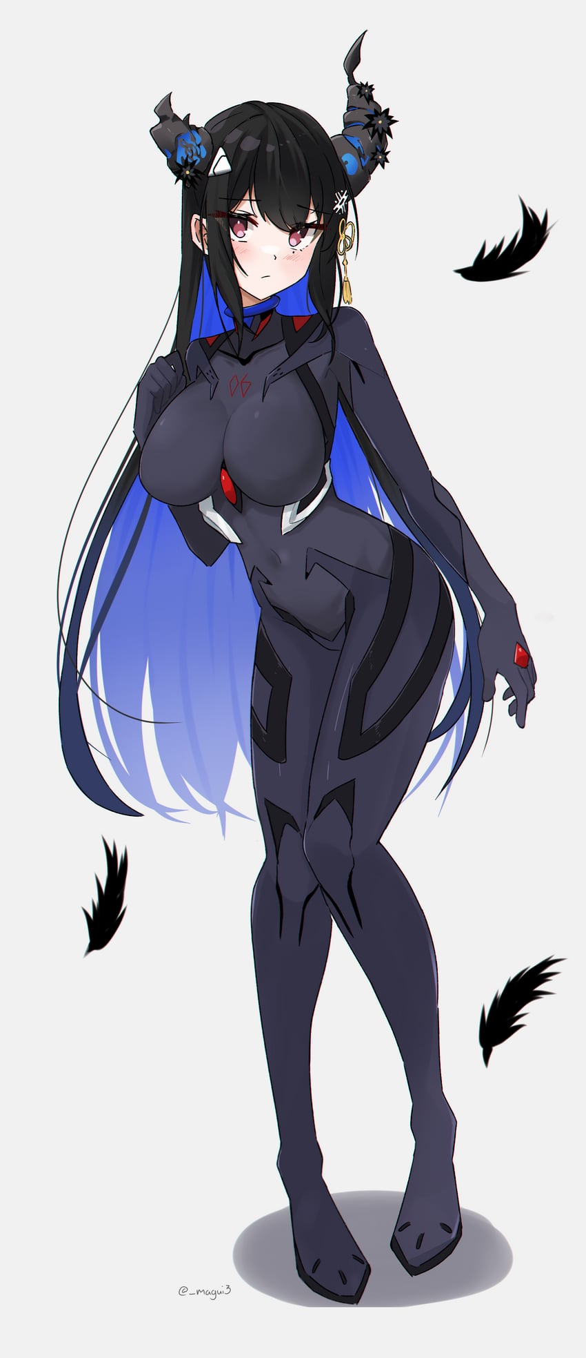 nerissa ravencroft (hololive and 2 more) drawn by magui3