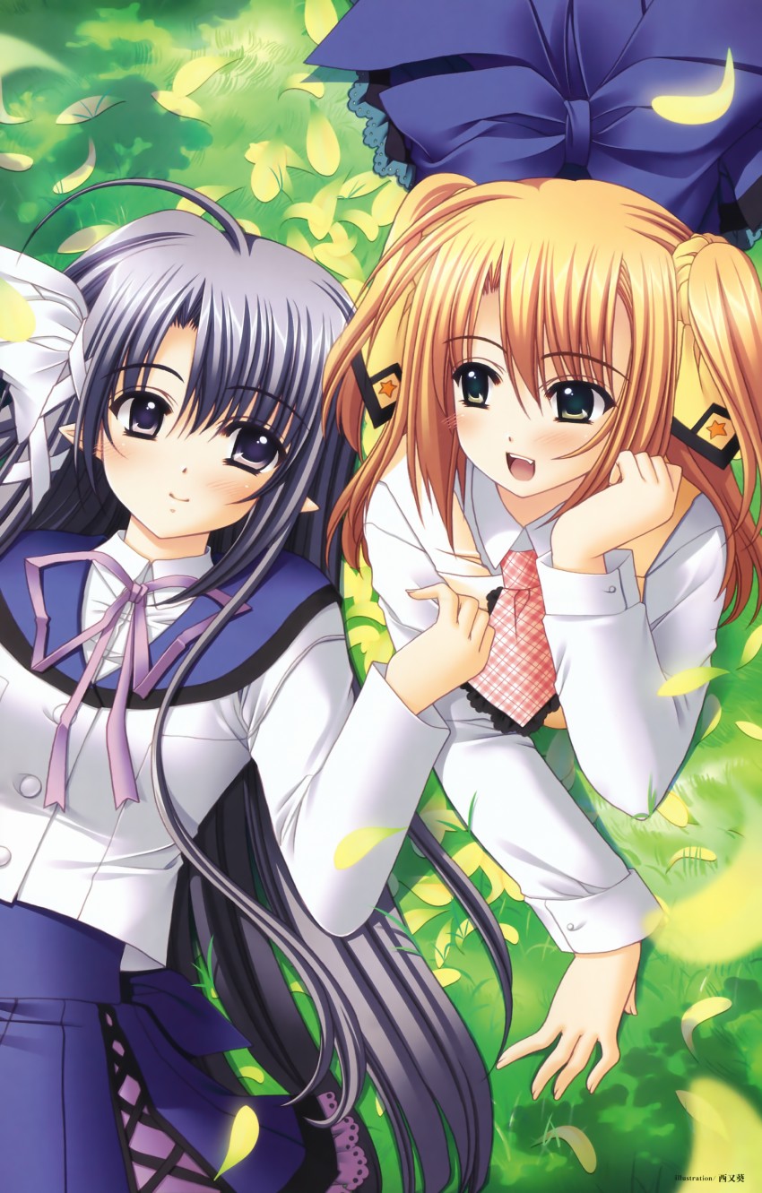 freyjalt fall and rumine maple (judgement chime) drawn by nishimata_aoi