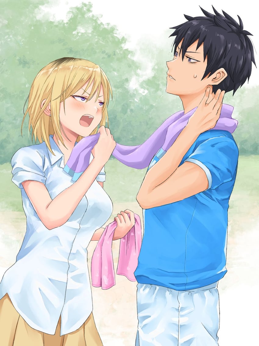 yoshida masaki and kuroki tomoki (watashi ga motenai no wa dou kangaetemo omaera ga warui!) drawn by okiru