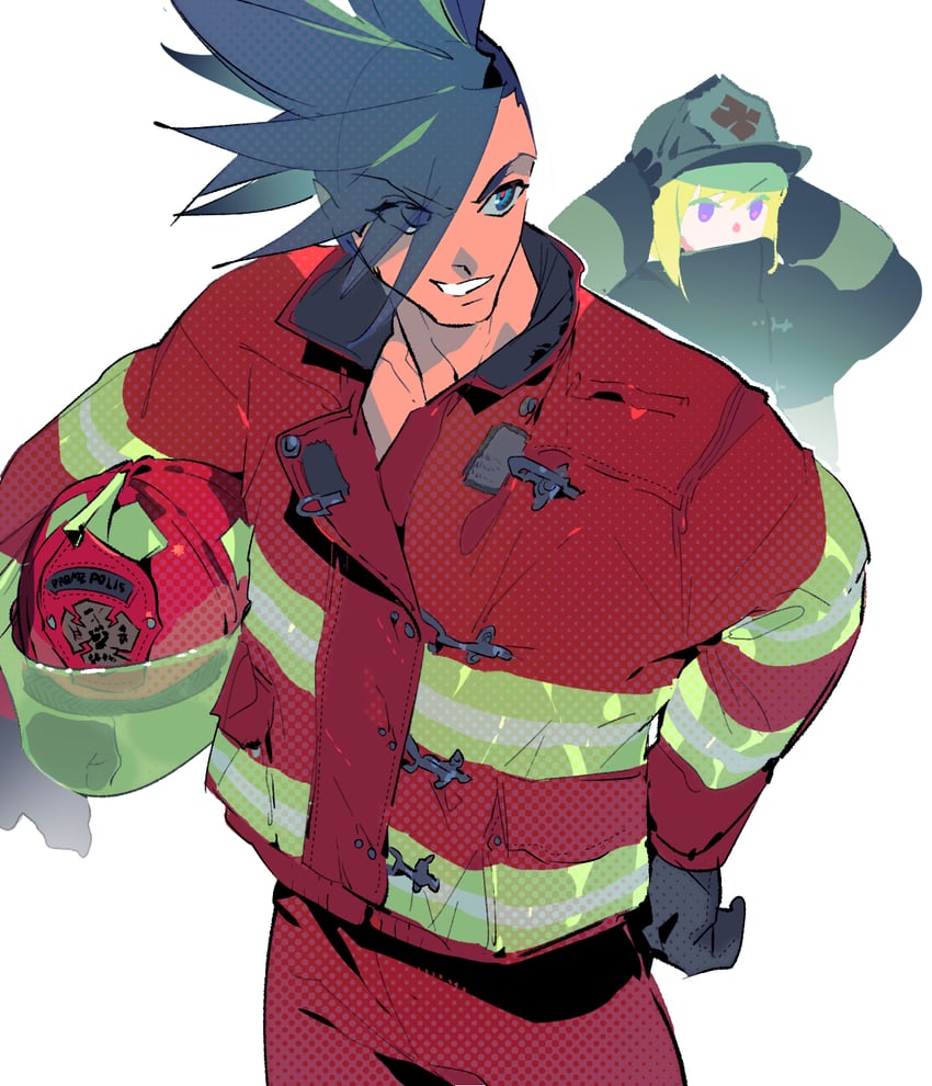 lio fotia and galo thymos (promare) drawn by km_(ksolee1201)