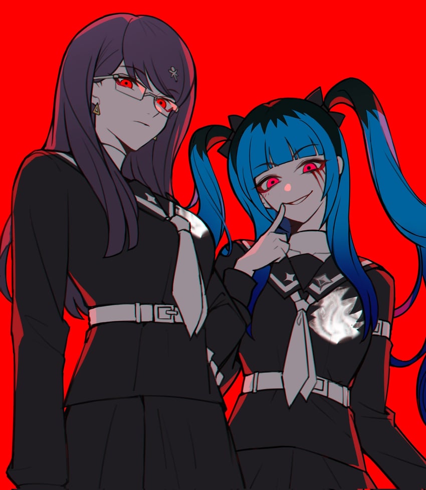 amemiya darumi and shizuhara hiruko (the hundred line -last defense academy-) drawn by sanjio777