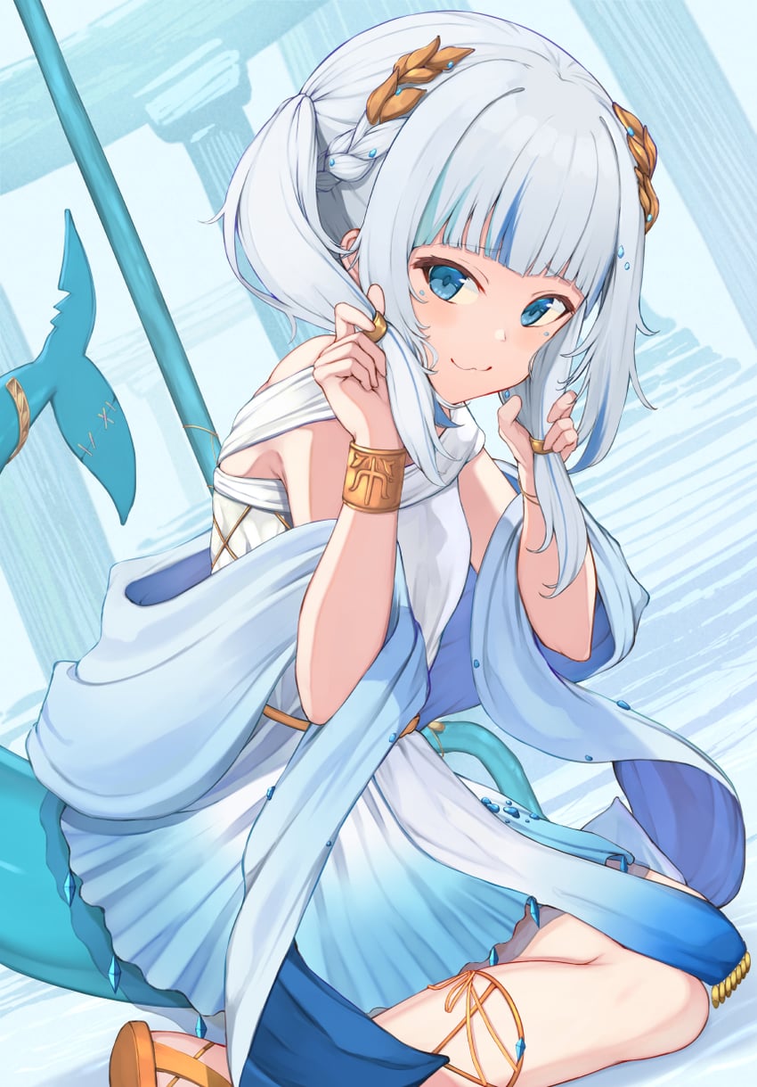 gawr gura (hololive and 1 more) drawn by piisu