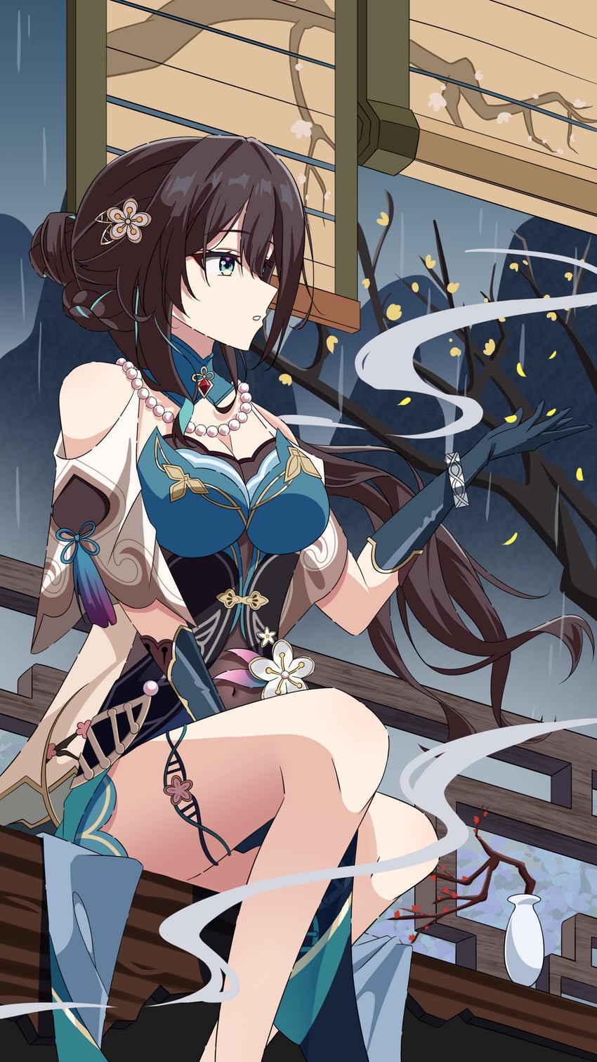 ruan mei (honkai and 1 more) drawn by sankaku_(maruchann32)