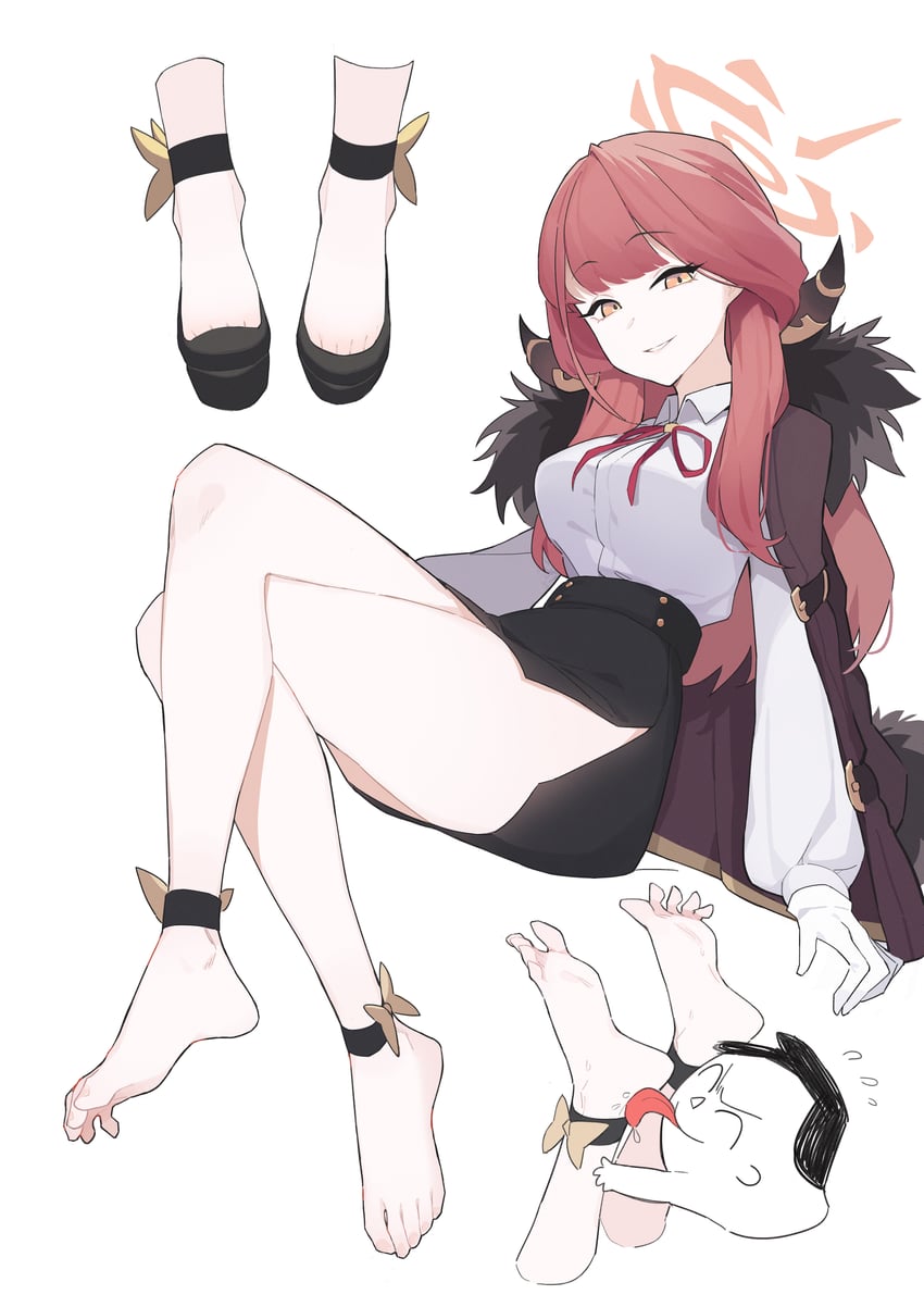 sensei, doodle sensei, and aru (blue archive) drawn by lan_mao_akko