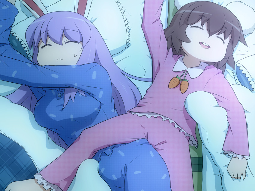 reisen udongein inaba and inaba tewi (touhou) drawn by shirosato