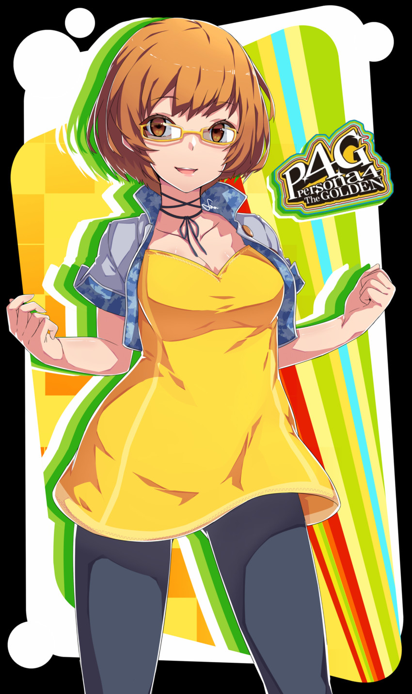 satonaka chie (persona and 2 more) drawn by dev_(dev0614)