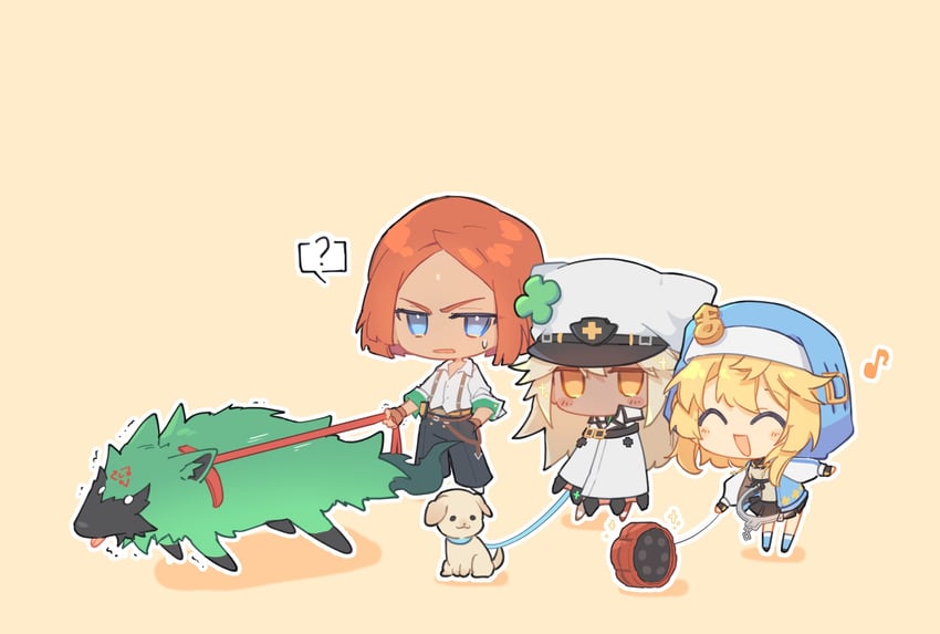 bridget, ramlethal valentine, giovanna, rei, and magehound (guilty gear and 1 more) drawn by hannim_7h