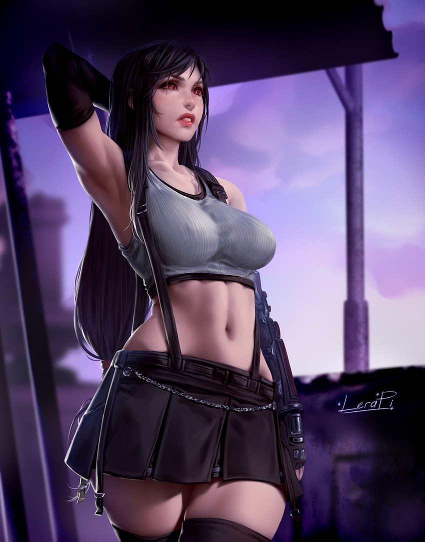 tifa lockhart (final fantasy and 2 more) drawn by aleriia_v