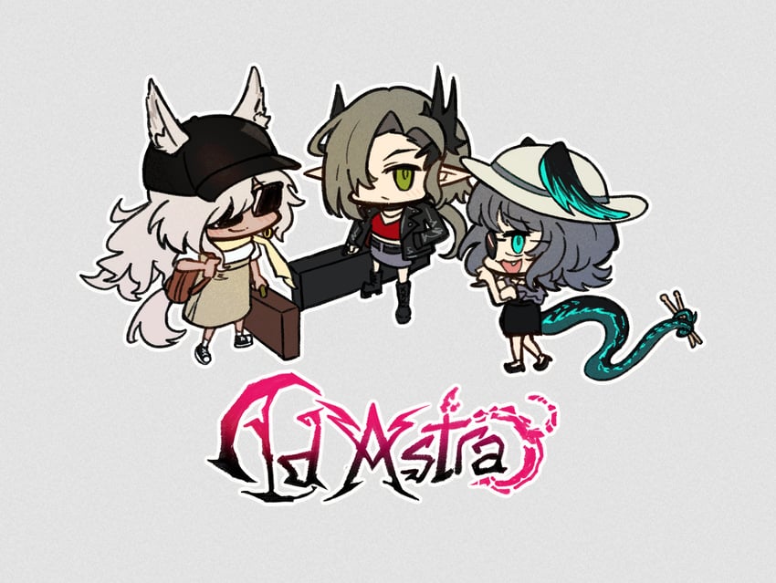 ho'olheyak, nasti, and jara (arknights and 2 more) drawn by harlequin-wheels