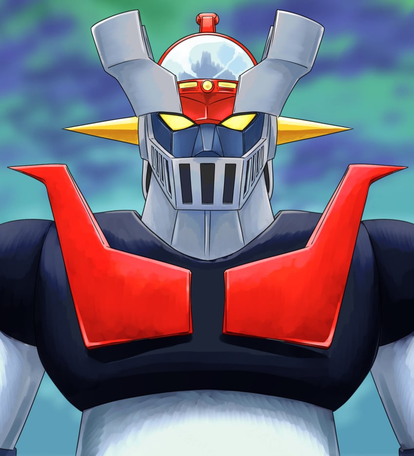 mazinger z and kabuto kouji (mazinger and 1 more) drawn by niiyan