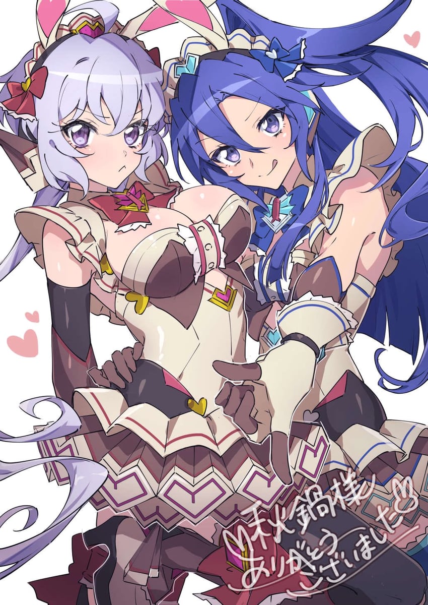 yukine chris and kazanari tsubasa (senki zesshou symphogear and 1 more) drawn by yukitsuba_hina