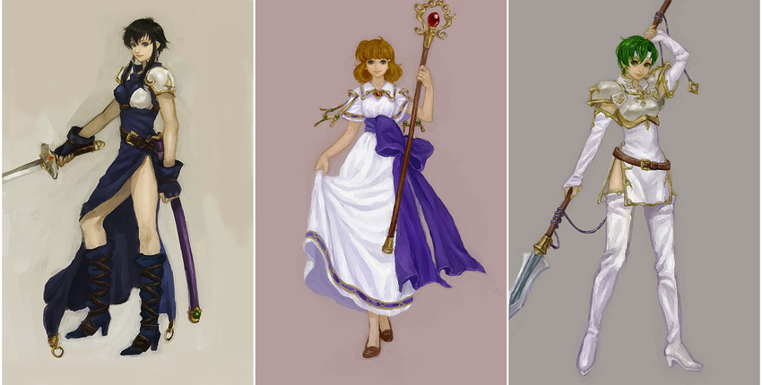 larcei, lana, and fee (fire emblem and 1 more) drawn by fuku_imo