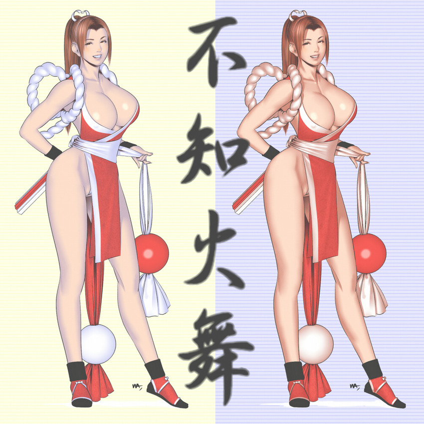 shiranui mai (the king of fighters and 1 more) drawn by wakino_keibun