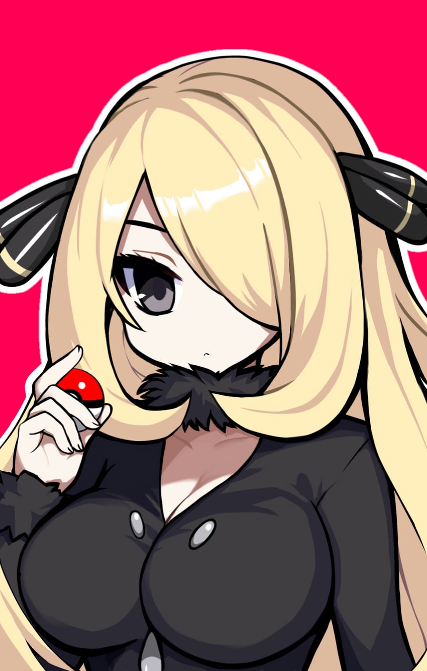cynthia (pokemon and 1 more) drawn by suhama_(ahwg5533)