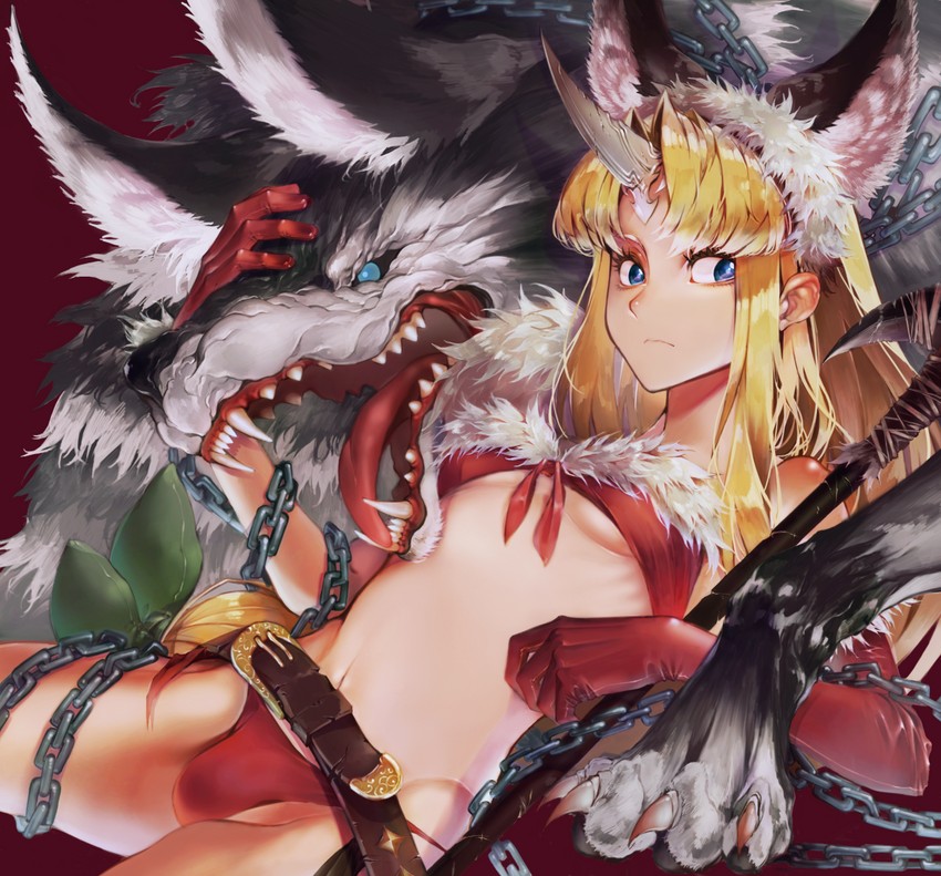 riesz and fenrir knight (seiken densetsu and 1 more) drawn by 9ji