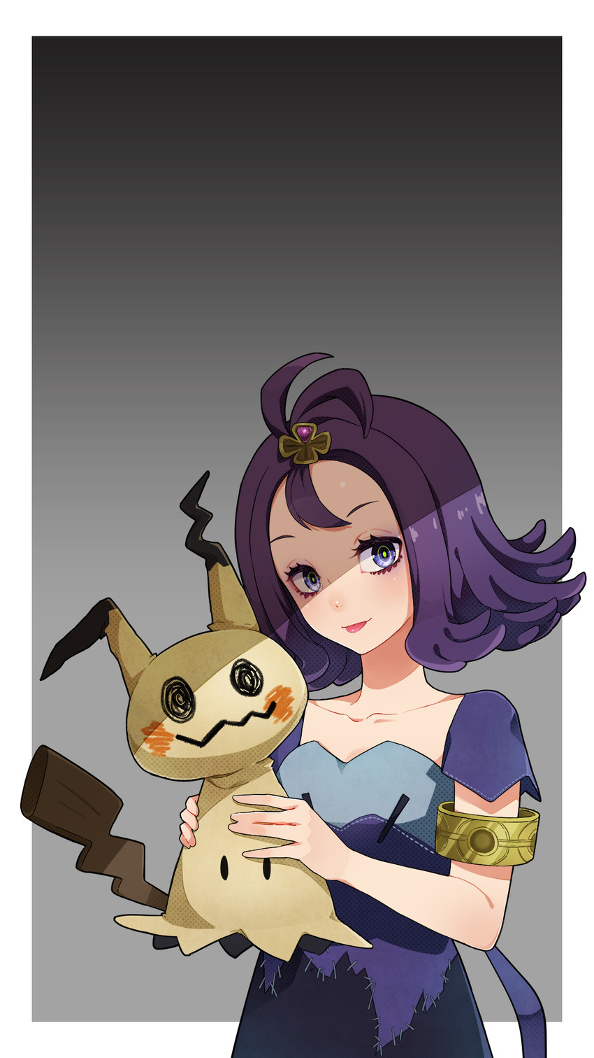 mimikyu and acerola (pokemon and 1 more) drawn by lam_(ramdayo)