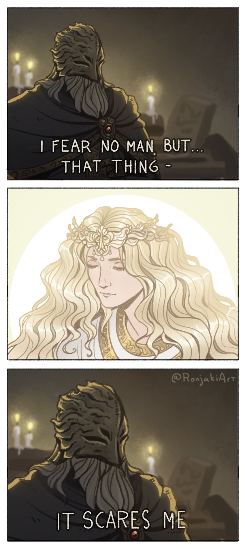 miquella and sir ansbach (elden ring and 3 more) drawn by ronjakiart