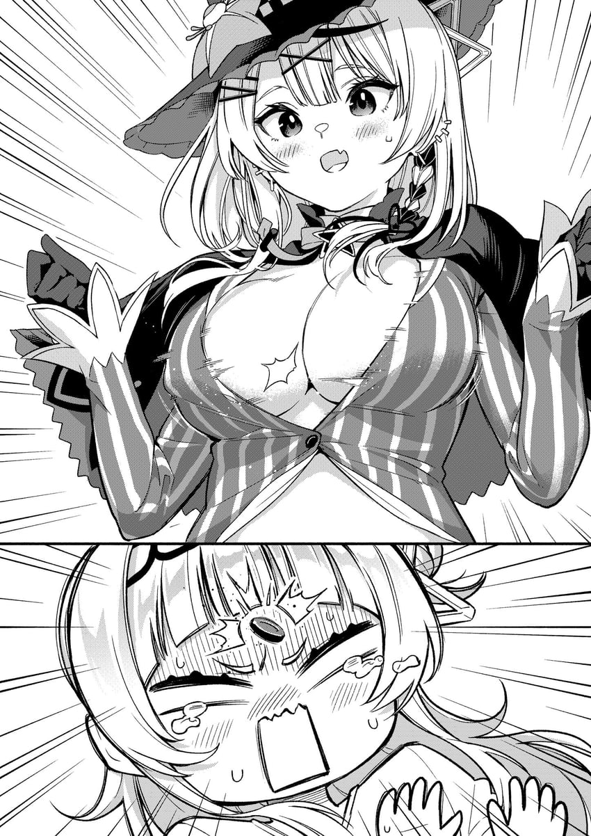 sakamata chloe and murasaki shion (hololive) drawn by izumida_fuyuki