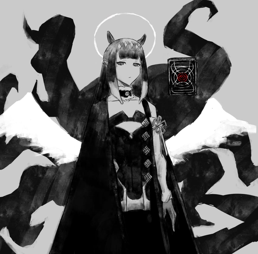 ninomae ina'nis and ao-chan (hololive and 1 more) drawn by cluhob