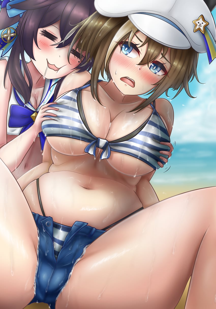 cheval grand and vivlos (umamusume) drawn by stellarsugar07