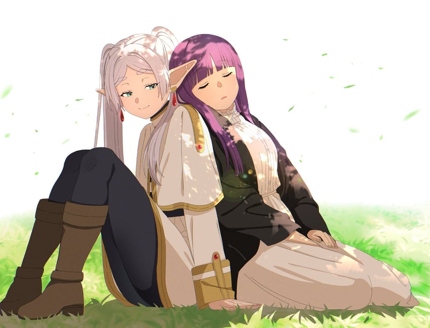 frieren and fern (sousou no frieren) drawn by kayuu_(hikentai0112)