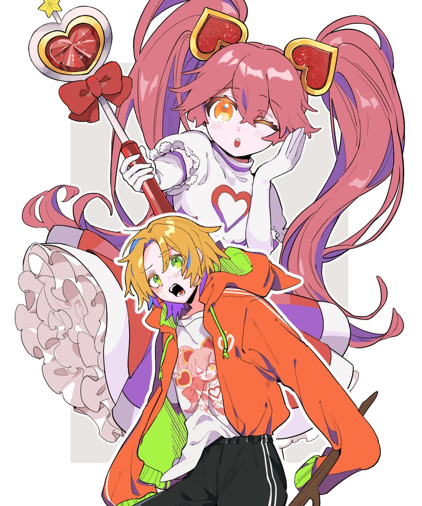 ririka and marcos'55 (#compass) drawn by atama_ga_pa