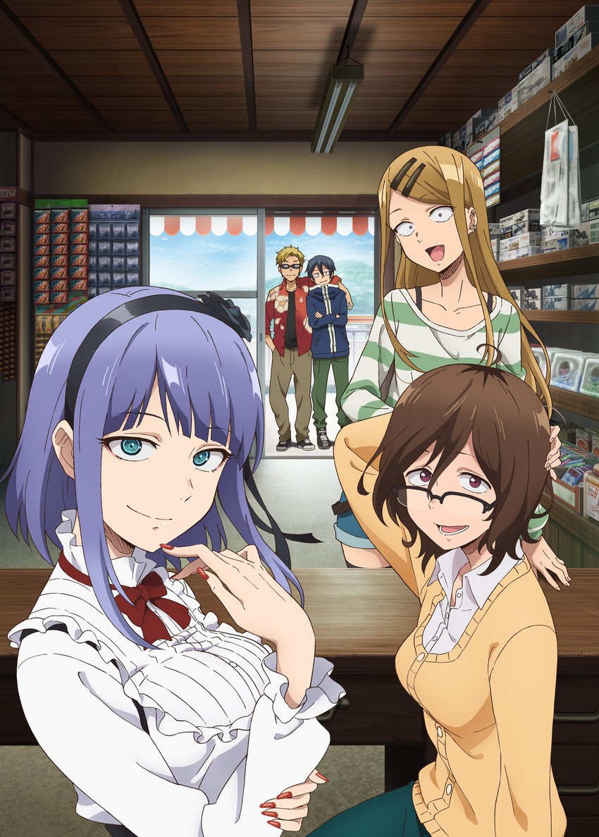 shidare hotaru, endou saya, shikada kokonotsu, owari hajime, and endou tou (dagashi kashi)
