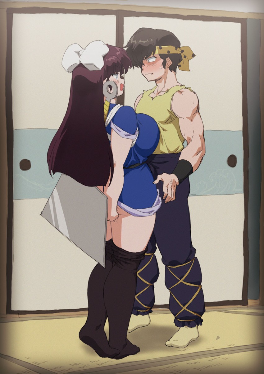 hibiki ryouga and kuonji ukyou (ranma 1/2) drawn by mage_(harumagedon)