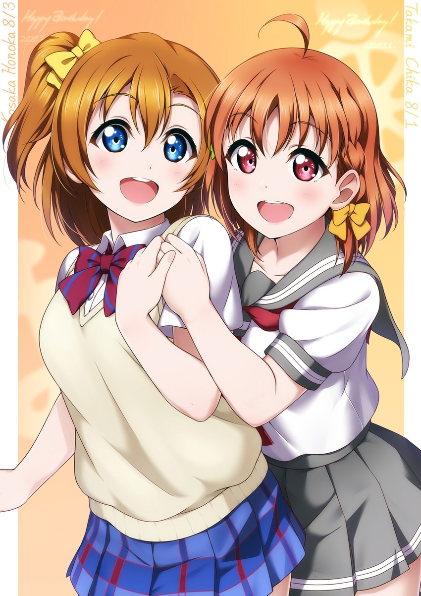 kosaka honoka and takami chika (love live! and 2 more) drawn by shiimai