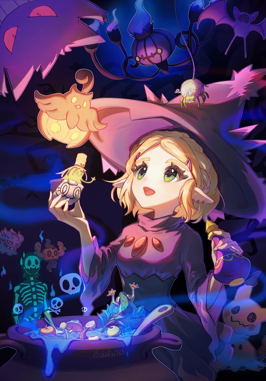 princess zelda, gengar, mimikyu, chandelure, mismagius, and 6 more (pokemon and 1 more) drawn by lqk_jing_jia
