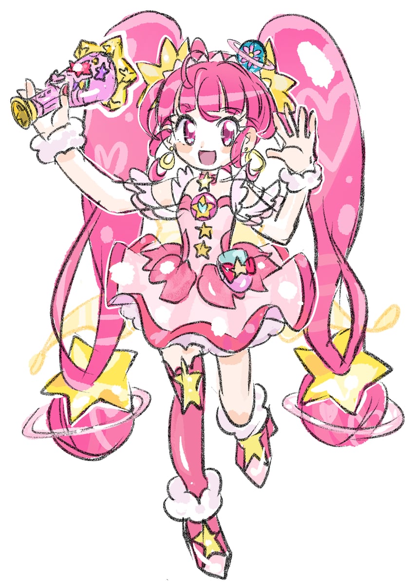 hoshina hikaru and cure star (precure and 1 more) drawn by rakugaki_shitagari-ya