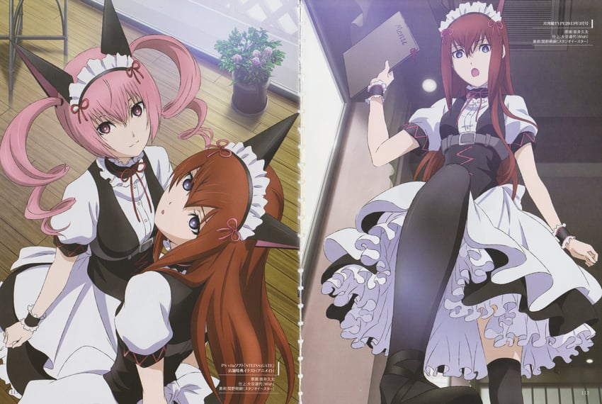 makise kurisu and akiha rumiho (science adventure and 2 more) drawn by sakai_kyuuta