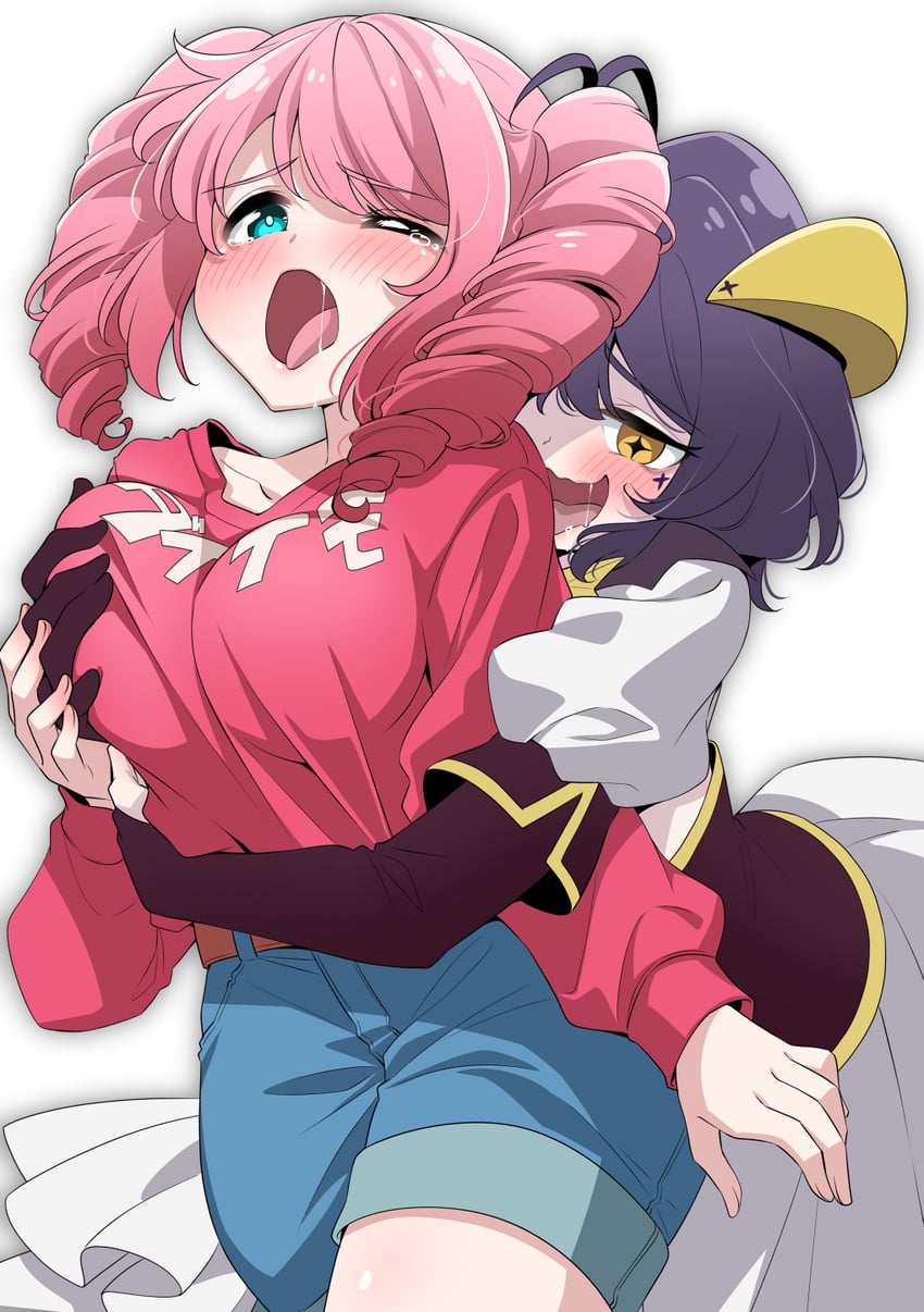 hiiragi utena, magia baiser, and hanabishi haruka (mahou shoujo ni akogarete) drawn by osarutukamaeru