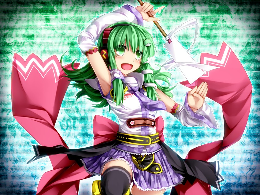 kochiya sanae (touhou) drawn by kazetto