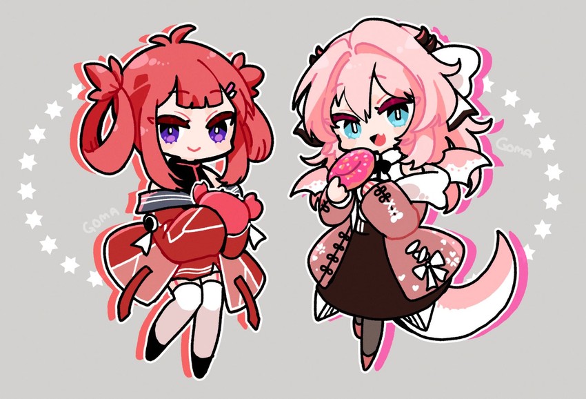 kuzuryu io and kani kanizawa (atelier live) drawn by goma_yammy