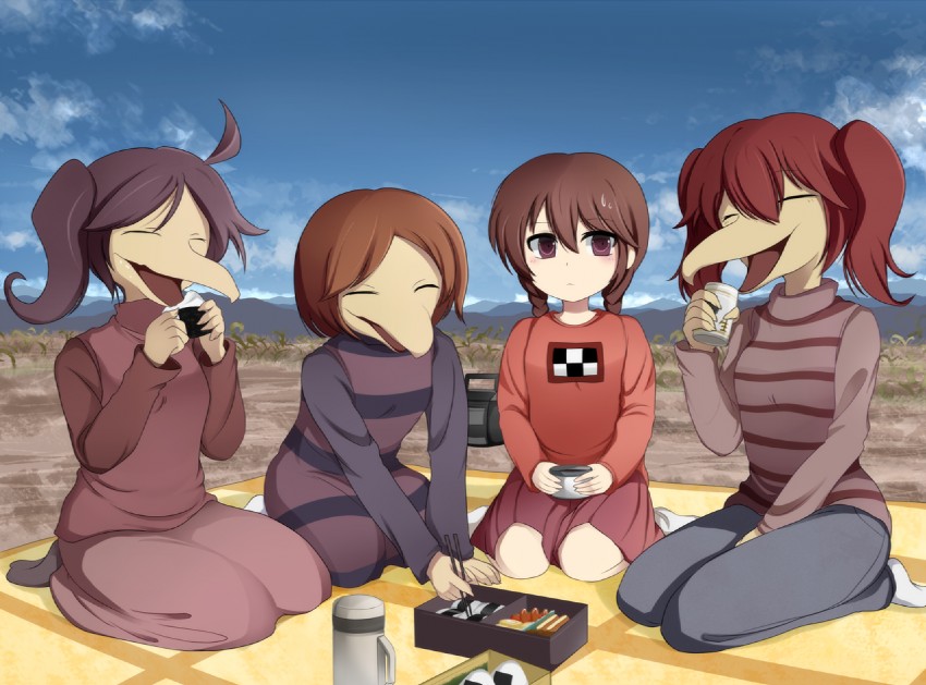 madotsuki and toriningen (yume nikki) drawn by mizukami_ryouma