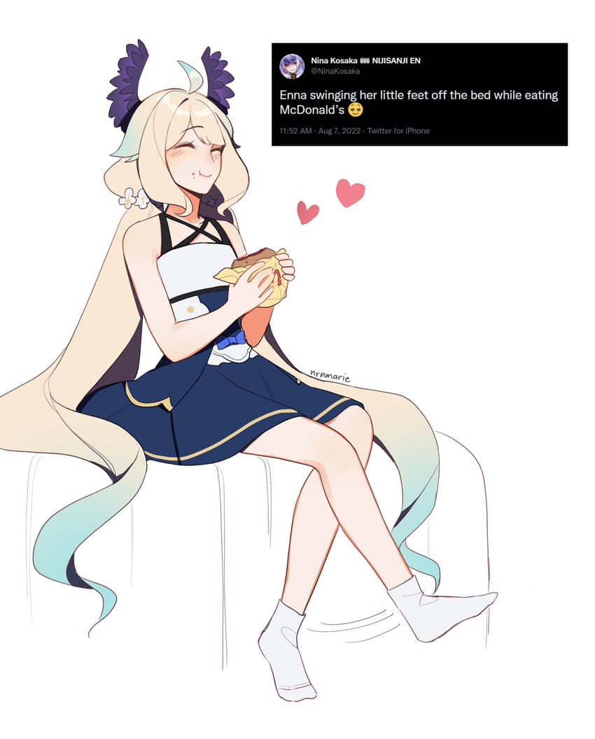 enna alouette and nina kosaka (nijisanji and 2 more) drawn by nrnmarie