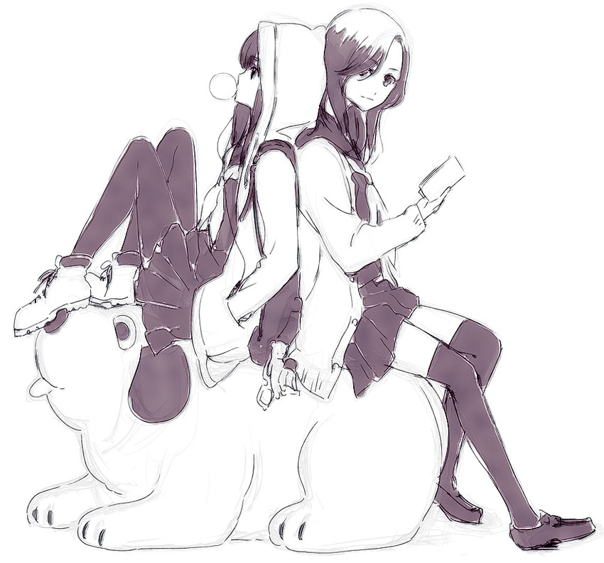 nezumi and center (majisuka gakuen) drawn by tokoharu
