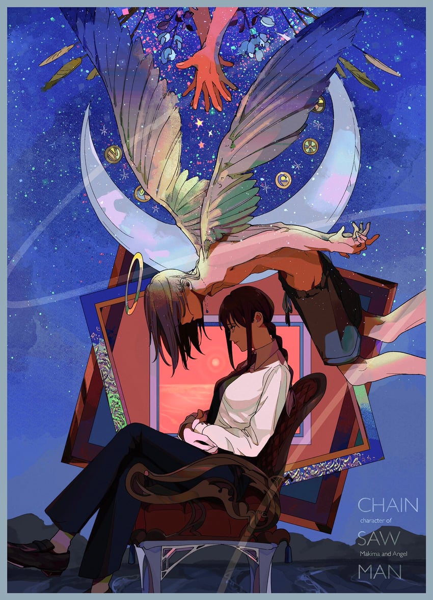 makima and angel devil (chainsaw man) drawn by sensui_n