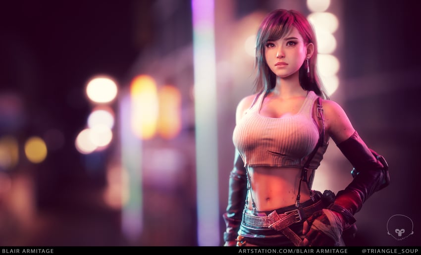 tifa lockhart (final fantasy and 1 more) drawn by blair_armitage